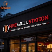 Lettres lumineuses LED 3D personnalisées, enseignes électroniques, signalétique commerciale en acrylique, enseigne de pizzeria, publicité extérieure pour restaurant, IP65