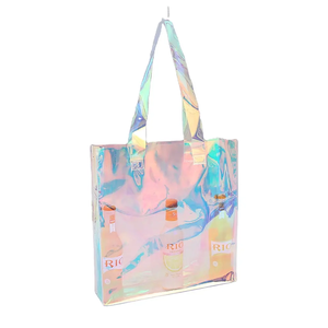 Luxury Women's PVC Beach Tote <b>Bag</b> Custom Luxury Fashion Waterproof Laser Personalized Beach <b>Bag</b> - Product Image 5