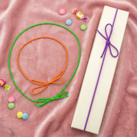 Rubans élastiques personnalisés en gros, nœuds pré-noués, ficelles pour emballage de produits de détail, fermeture de boîtes cadeaux, décoration