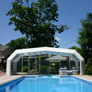 Cubierta Automática <span class=keywords><strong>para</strong></span> Piscina, Telescópica Motorizada, de Aluminio, Retráctil, <span class=keywords><strong>para</strong></span> Casa - Product Image 2