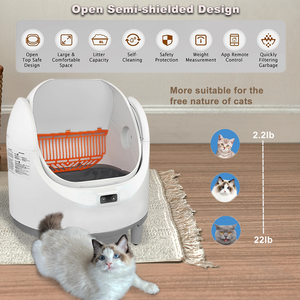 Litière Intelligente pour Chat en Promotion : <span class=keywords><strong>Bac</strong></span> <span class=keywords><strong>à</strong></span> Litière Automatique Auto-Nettoyant pour Chats – Sans Bêchage, Litière Intelligente pour Chats - Product Image 5