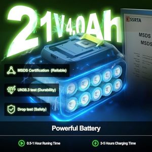 <span class=keywords><strong>Nettoyeur</strong></span> <span class=keywords><strong>haute</strong></span> <span class=keywords><strong>pression</strong></span> sans fil 21V 4.0Ah avec moteur sans balais, 1000 PSI, 25 bars, 150W, 6 en 1, pour voiture/allée/patio - Product Image 3