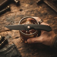 Couteau pliant de chasse en plein air de qualité industrielle, tactique, de survie, EDC WL-001, lame en acier D2, poignée antidérapante G10, roulement à billes