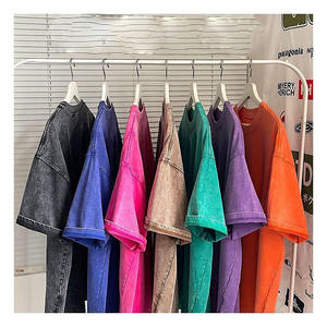 Camiseta Vintage Lavada de 230 g/m², 100% Algodón, con Logotipo Impreso Personalizado, Corte Holgado, Estilo Retro Americano, Tallas Grandes, Manga Corta para Hombre - Product Image 3