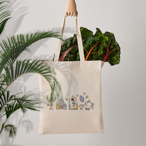 Sac fourre-tout en toile à motif princesse, ancien comme le temps, personnalisé, sac à bandoulière pour voyage, sac <span class=keywords><strong>de</strong></span> courses réutilisable pour femme - Product Image 2