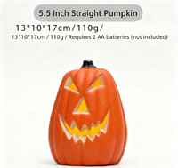 Lanterne citrouille LED de 5,5 pouces pour Halloween, décoration de vacances, ornement pour centre commercial et maison