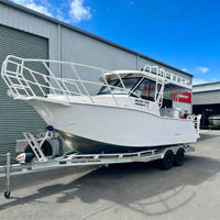 Bateau de pêche de luxe en aluminium Sea King de 7,7 m avec cabine et moteur hors-bord Hunter 770 Extended Hardtop
