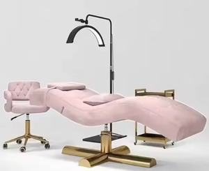 Mesa de Masaje Moderna Más Vendida, en Cuero PU Negro con Detalles Dorados, Altura Ajustable, Colores Personalizables, Ideal para Salón de Belleza o Sala de Estar - Product Image 6