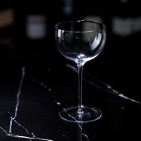 Verres à pied en cristal sans plomb pour cocktails et coupes à champagne, transparents, pour bars à domicile, salons et restaurants haut de gamme