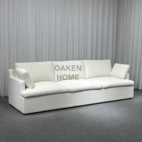 Ensemble de salon OAKEN Luxury American Living Room Cloud Sofa et table en marbre, meubles de salon personnalisables pour la maison