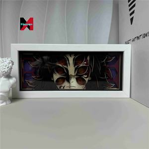 Demoned A Slayer Cool Atmosphere Night Control remoto Marco DE FOTOS Shadow Neon Paper Cut LED Art 3D Painting Anime Light Box - Product Image 4