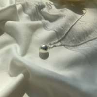 Dyslam — collier en argent Sterling 925 avec pendentif en perles brillantes, bijoux élégants et simples, grand collier en boule, nouvelle collection