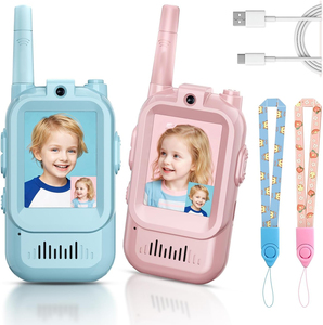 Caméra talkie-walkie pour enfants de 2 pouces, pour les enfants de 4 à 12 ans, jouet interactif parent-enfant, portée de 1,5 km, talkie-walkies vidéo pour enfants - Product Image 1
