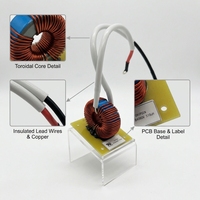 KS18 Bobine d'inductance toroïdale à noyau Sendust 100uH 1mH 10mH 10A à courant élevé, traversante, pour borne de recharge et alimentation de secours UPS