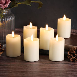 شموع إلكترونية بدون لهب، أضواء <span class=keywords><strong>LED</strong></span> صغيرة بيضاء كريمية، تعمل بالبطارية تدوم طويلاً، خالية من الدخان، مناسبة لحفلات الكريسماس - Product Image 4