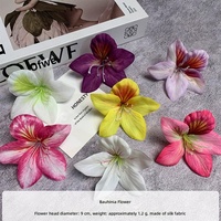 Bunga Bauhinia Buatan, Perlengkapan Kerajinan untuk Kemasan Hadiah DIY, Kotak Permen, Dekorasi Rumah, dan Aksesoris Rambut