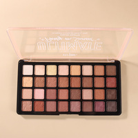 Palette de fards à paupières 32 couleurs, haute qualité, haute pigmentation, fini mat et pailleté, nouvelle collection 2026, vente en gros, conception OEM/ODM