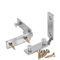 Connecteur d'angle en aluminium plaqué zinc en forme de L pour l'assemblage de portes d'armoires sans poignée