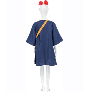 Costume de cosplay pour filles, petite <span class=keywords><strong>sorcière</strong></span> <span class=keywords><strong>Kiki</strong></span>, en polyester écologique, pour enfants, robe d'anime pour Halloween, scène - Product Image 4