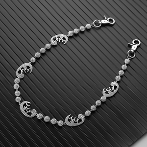 Cadena de cintura de bola de <span class=keywords><strong>discoteca</strong></span> de moda <span class=keywords><strong>Luna</strong></span> y Estrella 10mm cuentas de arcilla con diamantes de imitación aleación bolsillo cadena cinturón cuerpo joyería para regalo de fiesta - Product Image 4