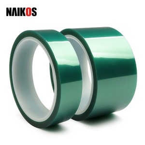Cinta de silicona de película PET de poliéster transparente verde seguro ESD de alta temperatura para montaje de electrónica - Product Image 1