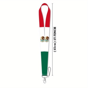 Werbe Premium Mexiko Flagge Airbus Shackle <span class=keywords><strong>Lanyard</strong></span> Metall clip gedruckt Anime Breakaway Lan yards mit Logo Custom - Product Image 4