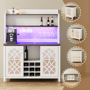 Wow! Customized modern minimalist mirrored wine cabinet, <b>storage</b> rack, TV stand, <b>sideboard</b> with LED lights, for home use, - Product Image 1