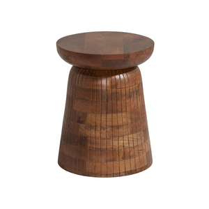 Table d'appoint en bois massif de qualité supérieure avec des sculptures artisanales élégantes, meubles en bois naturel durable pour chambre à coucher et salon - Product Image 3