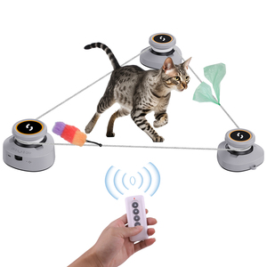Jouets électroniques interactifs automatiques télécommandés pour chats d'intérieur et chatons, pour l'entraînement, l'exercice et les jeux de sport avec ficelle - Product Image 1