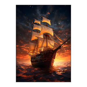 ตกแต่งบ้านโปสเตอร์ศิลปะพิมพ์ลายเรือใบผ้าใบ<span class=keywords><strong>ภาพ</strong></span><span class=keywords><strong>วาด</strong></span>บนผืนผ้าใบแคนวาสตกแต่งผนังที่ทันสมัยห้องนั่งเล่น - Product Image 6