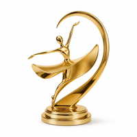 Série de trophées créatifs en métal doré avec impression UV pour récompenses sportives et cadeaux de bienvenue