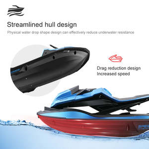 Bateau télécommandé S9 2.4G, <span class=keywords><strong>jet</strong></span> <span class=keywords><strong>ski</strong></span> électrique, moto aquatique, jouet, modèle télécommandé 1/14, double moteur, télécommande verte, bateau à moteur télécommandé, yacht - Product Image 4