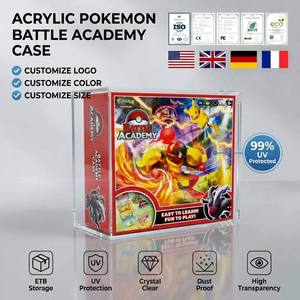 กล่องอะคริลิคสำหรับจัดแสดงการ์ดโปเกมอน TCG: Battle <span class=keywords><strong>Academy</strong></span> 2024 สำหรับเด็กอายุ 8 ปีขึ้นไป รุ่น Elite Trainer Box ป้องกันรังสียูวี ฝาปิดแม่เหล็ก - Product Image 1