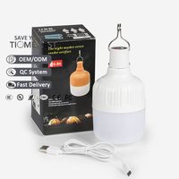 Lampes de camping portables d'extérieur, lampes d'urgence T80 10W 20W 30W 40W 50W, ampoule LED rechargeable avec crochet pour terrasse