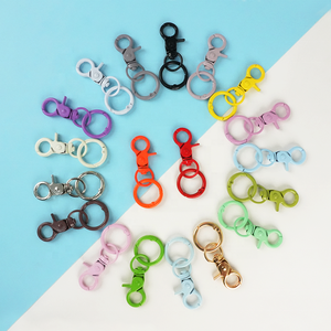 Dễ Thương Tự Làm Phụ Kiện Kim Loại Mùa Xuân Vòng Móc Chìa Khóa Kẹo Màu Sắc Con Chó Chuỗi Vòng Chìa Khóa Túi Mặt Dây Chuyền Đầy Màu Sắc Sơn Phong Cách Hợp Kim - Product Image 2