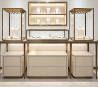Vitrine de présentation de bijoux en verre Elegance Jewelry, mobilier professionnel pour magasin de bijoux, fabricant professionnel
