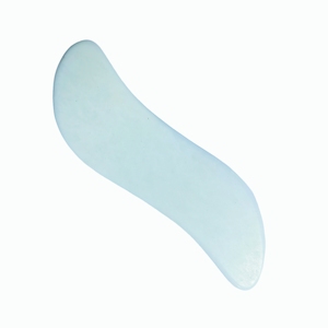 Masseur Gua Sha en forme de S en Xiuyan blanc, pierre naturelle, grattoir de physiothérapie pour le visage et le corps - Product Image 4