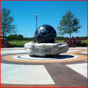 Fontaine boule flottante de jardin personnalisée, <span class=keywords><strong>en</strong></span> pierre, pour l'extérieur, granit ball avec carte du monde, fontaine avec piscine, 1 pièce - Product Image 5