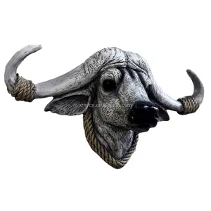 Wall Decor Animal Sculpturen Grote Antieke Bronzen Buffalo Standbeeld