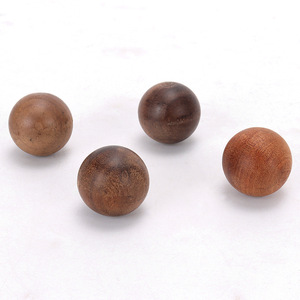 Perles en bois Chengjiang, couleur naturelle, billes en bois massif 25 mm, décorations artisanales - Product Image 2