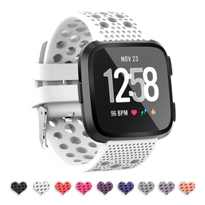 ShanHai – <span class=keywords><strong>Bracelet</strong></span> pour Fitbit <span class=keywords><strong>Versa</strong></span>/<span class=keywords><strong>Versa</strong></span> <span class=keywords><strong>Lite</strong></span>, accessoires de rechange en Silicone respirants, <span class=keywords><strong>Bracelet</strong></span> de montre petit et grand - Product Image 2