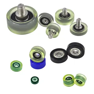 PU-Rolle 10 mm 11 mm 12 mm 13 mm 15 mm 16 mm 18 mm 19 mm 20 mm 22 mm 24 mm Schraube Polyurethan-Gummi-Rolleebearing