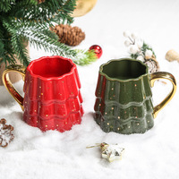 Tasses de Noël en céramique de luxe 2026, assorties pour couple, résistantes aux hautes températures et compatibles micro-ondes, pour les amateurs de Noël