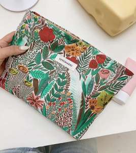 Bolsas de Aseo Bordadas con Flores, de Gran Capacidad, con Cierre, de Lona, Portátiles, para Guardar Monedas, Bolsitas de Regalo para Damas, Suministro de Fábrica - Product Image 6