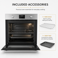 Four domestique et commercial de 66 L avec système de refroidissement, ventilateur de convection, sûr et durable, en acier inoxydable, facile à nettoyer