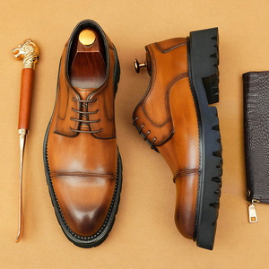 Chaussures en cuir véritable marron à bout carré avec pompons, semelle extérieure en caoutchouc rembourrée, à porter toute l'année, livraison directe - Product Image 5