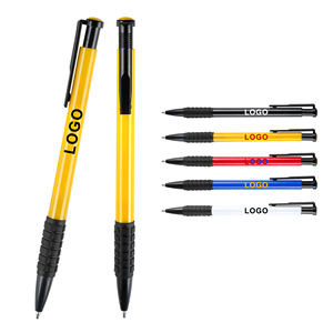 Stylo bille rétractable promotionnel en plastique ABS avec grip souple, logo personnalisé, publicité de marque - Product Image 2