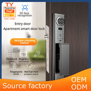 इलेक्ट्रॉनिक कीपैड स्वचालित 3 डी फेस रिकग्निशन स्मार्ट डोर लॉक और फ्रंट डोर के लिए फिंगरप्रिंट ट्यूया वाईफाई स्मार्ट लॉक - Product Image 2