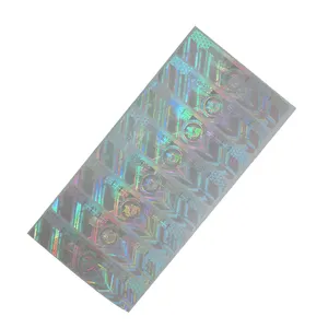 Custom Transparent Laminating Pouches Member Card 3D Laser Holographic Clear Self Adhesive Label Sticker Hologram Seals