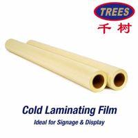 Rollo de Película de Laminación en Frío de Alta Calidad, Base Amarilla, 100G, 50M de Longitud, Película de PVC Brillante/Mate Anti-Decoloración para Impresión de Pósteres